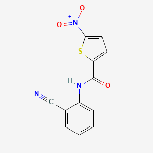 molecular formula C12H7N3O3S B2555917 N-(2-cyanophenyl)-5-nitrothiophene-2-carboxamide CAS No. 477497-37-3
