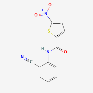 molecular formula C12H7N3O3S B2555917 N-(2-氰基苯基)-5-硝基噻吩-2-羧酰胺 CAS No. 477497-37-3