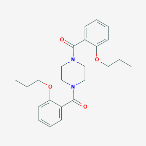 molecular formula C24H30N2O4 B255592 1,4-Bis(2-propoxybenzoyl)piperazine 