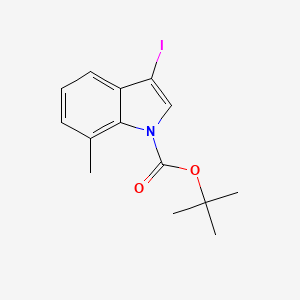 molecular formula C14H16INO2 B2555928 3-碘-7-甲基-1H-吲哚-1-羧酸叔丁酯 CAS No. 914349-35-2
