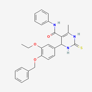 4-(4-(benzyloxy)-3-ethoxyphenyl)-6-methyl-N-phenyl-2-thioxo-1,2,3,4-tetrahydropyrimidine-5-carboxamide