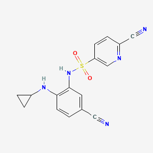 6-Cyano-N-[5-cyano-2-(cyclopropylamino)phenyl]pyridine-3-sulfonamide