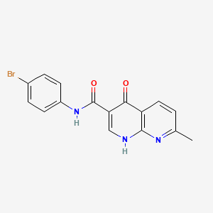 molecular formula C16H12BrN3O2 B2555946 N-(4-溴苯基)-7-甲基-4-氧代-1,4-二氢-1,8-萘啶-3-甲酰胺 CAS No. 1251544-06-5