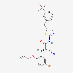 3-[5-bromo-2-(prop-2-en-1-yloxy)phenyl]-2-cyano-N-(5-{[3-(trifluoromethyl)phenyl]methyl}-1,3-thiazol-2-yl)prop-2-enamide