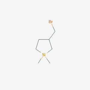molecular formula C7H15BrSi B2555953 3-(Bromomethyl)-1,1-dimethylsilolane CAS No. 104107-90-6