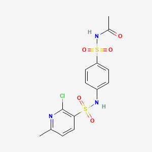 N-[4-(2-chloro-6-methylpyridine-3-sulfonamido)benzenesulfonyl]acetamide