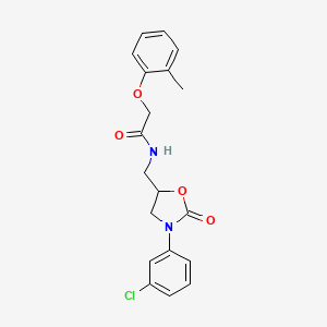 molecular formula C19H19ClN2O4 B2555962 N-((3-(3-chlorophenyl)-2-oxooxazolidin-5-yl)methyl)-2-(o-tolyloxy)acetamide CAS No. 954669-01-3