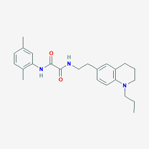 molecular formula C24H31N3O2 B2555965 N1-(2,5-dimethylphenyl)-N2-(2-(1-propyl-1,2,3,4-tetrahydroquinolin-6-yl)ethyl)oxalamide CAS No. 955529-65-4