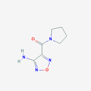 molecular formula C7H10N4O2 B2555978 (4-Amino-1,2,5-oxadiazol-3-yl)(pyrrolidin-1-yl)methanone CAS No. 302796-45-8