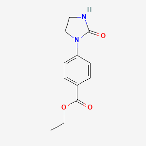 molecular formula C12H14N2O3 B2555993 4-(2-氧代咪唑烷-1-基)苯甲酸乙酯 CAS No. 167626-44-0