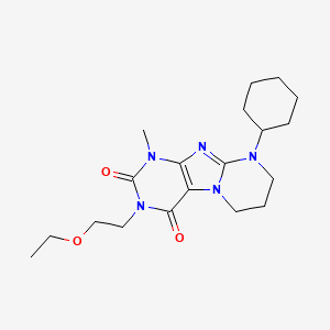 9-cyclohexyl-3-(2-ethoxyethyl)-1-methyl-7,8-dihydro-6H-purino[7,8-a]pyrimidine-2,4-dione