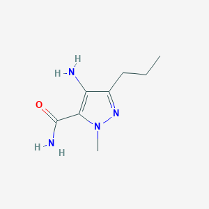 molecular formula C8H14N4O B025560 4-氨基-1-甲基-3-丙基-1H-吡唑-5-甲酰胺 CAS No. 19756-62-8