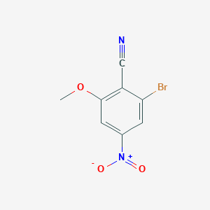molecular formula C8H5BrN2O3 B2556001 2-Bromo-6-methoxy-4-nitrobenzonitrile CAS No. 2248321-51-7
