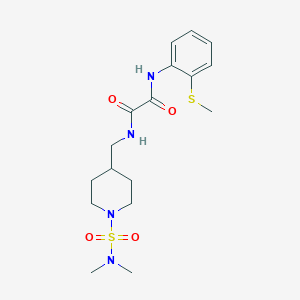 molecular formula C17H26N4O4S2 B2556003 N1-((1-(N,N-dimethylsulfamoyl)piperidin-4-yl)methyl)-N2-(2-(methylthio)phenyl)oxalamide CAS No. 2034282-64-7