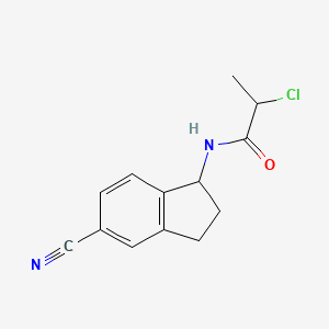 2-Chloro-N-(5-cyano-2,3-dihydro-1H-inden-1-yl)propanamide
