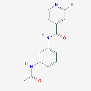 molecular formula C14H12BrN3O2 B2556008 2-bromo-N-(3-acetamidophenyl)pyridine-4-carboxamide CAS No. 1394776-31-8