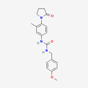 1-(4-Methoxybenzyl)-3-(3-methyl-4-(2-oxopyrrolidin-1-yl)phenyl)urea