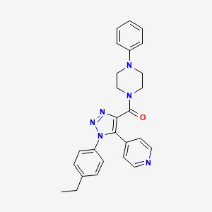 (1-(4-ethylphenyl)-5-(pyridin-4-yl)-1H-1,2,3-triazol-4-yl)(4-phenylpiperazin-1-yl)methanone
