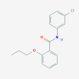 molecular formula C16H16ClNO2 B255604 N-(3-chlorophenyl)-2-propoxybenzamide 