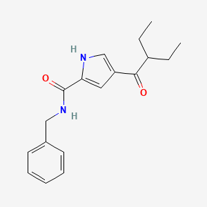 molecular formula C18H22N2O2 B2556046 N-苄基-4-(2-乙基丁酰)-1H-吡咯-2-甲酰胺 CAS No. 478259-79-9