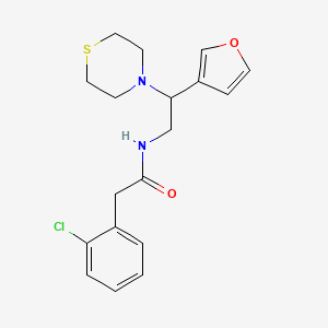 2-(2-chlorophenyl)-N-(2-(furan-3-yl)-2-thiomorpholinoethyl)acetamide