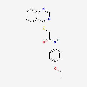 molecular formula C18H17N3O2S B2556051 N-(4-乙氧苯基)-2-喹唑啉-4-基硫代乙酰胺 CAS No. 721892-89-3