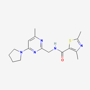 2,4-dimethyl-N-((4-methyl-6-(pyrrolidin-1-yl)pyrimidin-2-yl)methyl)thiazole-5-carboxamide
