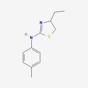 molecular formula C12H16N2S B2556064 4-ethyl-N-(4-methylphenyl)-4,5-dihydro-1,3-thiazol-2-amine CAS No. 438030-87-6