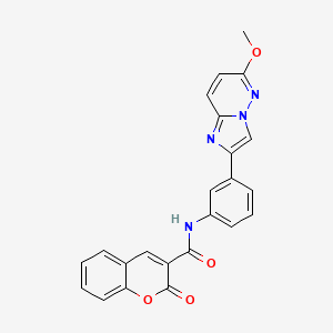 N-(3-(6-methoxyimidazo[1,2-b]pyridazin-2-yl)phenyl)-2-oxo-2H-chromene-3-carboxamide