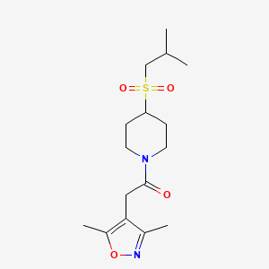 2-(3,5-Dimethylisoxazol-4-yl)-1-(4-(isobutylsulfonyl)piperidin-1-yl)ethanone