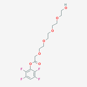 molecular formula C16H20F4O7 B2556080 (2,3,5,6-四氟苯基) 2-[2-[2-[2-(2-羟乙氧基)乙氧基]乙氧基]乙氧基]乙酸酯 CAS No. 2408963-22-2