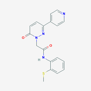 molecular formula C18H16N4O2S B2556087 N-(2-(甲硫基)苯基)-2-(6-氧代-3-(吡啶-4-基)嘧啶-1(6H)-基)乙酰胺 CAS No. 1251624-14-2