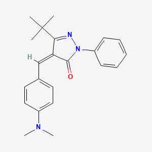 4-((4-(Dimethylamino)phenyl)methylene)-3-(tert-butyl)-1-phenyl-2-pyrazolin-5-one