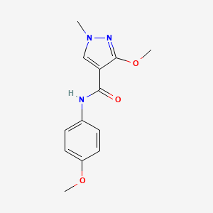 molecular formula C13H15N3O3 B2556093 3-methoxy-N-(4-methoxyphenyl)-1-methyl-1H-pyrazole-4-carboxamide CAS No. 1014027-12-3