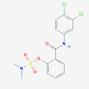 molecular formula C15H14Cl2N2O4S B2556099 2-[(3,4-dichloroanilino)carbonyl]phenyl-N,N-dimethylsulfamate CAS No. 338396-39-7