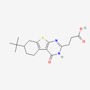 3-(7-Tert-butyl-4-oxo-3,4,5,6,7,8-hexahydro[1]benzothieno[2,3-d]pyrimidin-2-yl)propanoic acid