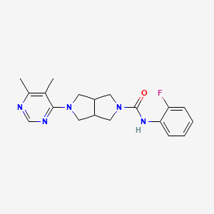 2-(5,6-Dimethylpyrimidin-4-yl)-N-(2-fluorophenyl)-1,3,3a,4,6,6a-hexahydropyrrolo[3,4-c]pyrrole-5-carboxamide