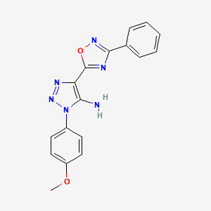 1-(4-methoxyphenyl)-4-(3-phenyl-1,2,4-oxadiazol-5-yl)-1H-1,2,3-triazol-5-amine