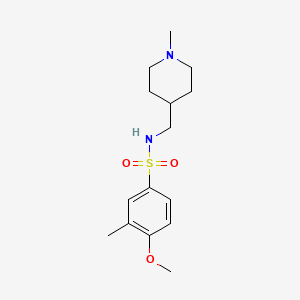molecular formula C15H24N2O3S B2556111 4-methoxy-3-methyl-N-((1-methylpiperidin-4-yl)methyl)benzenesulfonamide CAS No. 953141-59-8