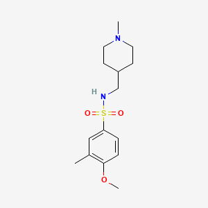 molecular formula C15H24N2O3S B2556111 4-甲氧基-3-甲基-N-((1-甲基哌啶-4-基)甲基)苯磺酰胺 CAS No. 953141-59-8