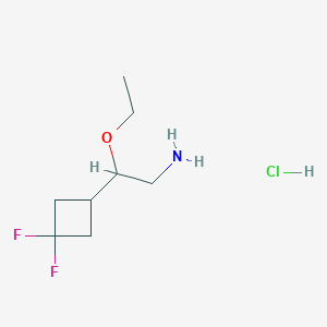 molecular formula C8H16ClF2NO B2556125 2-(3,3-Difluorocyclobutyl)-2-ethoxyethanamine;hydrochloride CAS No. 2445790-27-0