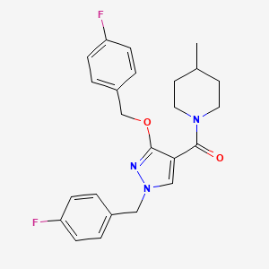 (1-(4-fluorobenzyl)-3-((4-fluorobenzyl)oxy)-1H-pyrazol-4-yl)(4-methylpiperidin-1-yl)methanone