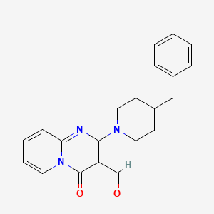 molecular formula C21H21N3O2 B2556136 2-(4-苄基哌啶-1-基)-4-氧代-4H-吡啶并[1,2-a]嘧啶-3-甲醛 CAS No. 850160-60-0