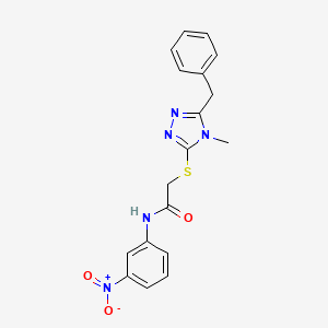 molecular formula C18H17N5O3S B2556155 2-[(5-benzyl-4-methyl-4H-1,2,4-triazol-3-yl)sulfanyl]-N-(3-nitrophenyl)acetamide CAS No. 298218-09-4