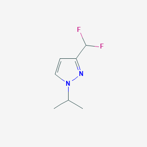 molecular formula C7H10F2N2 B2556159 3-(difluoromethyl)-1-isopropyl-1H-pyrazole CAS No. 1479128-69-2