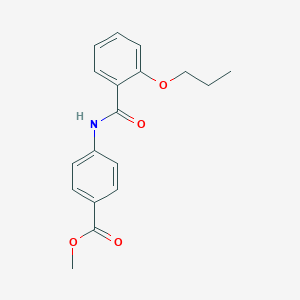 molecular formula C18H19NO4 B255618 Methyl 4-[(2-propoxybenzoyl)amino]benzoate 