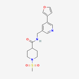 N-((5-(furan-3-yl)pyridin-3-yl)methyl)-1-(methylsulfonyl)piperidine-4-carboxamide