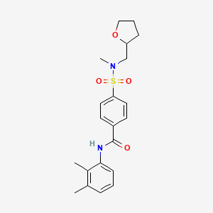 molecular formula C21H26N2O4S B2556189 N-(2,3-二甲基苯基)-4-[甲基(四氢呋喃基)磺胺基]苯甲酰胺 CAS No. 892838-89-0