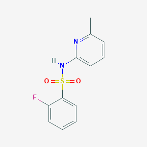 molecular formula C12H11FN2O2S B255619 2-氟-N-(6-甲基-2-吡啶基)苯磺酰胺 CAS No. 1136813-84-7