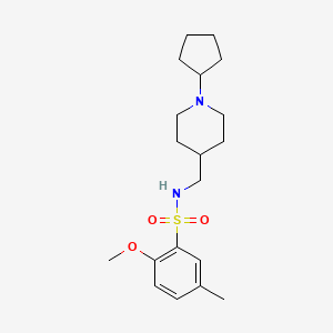 N-((1-cyclopentylpiperidin-4-yl)methyl)-2-methoxy-5-methylbenzenesulfonamide